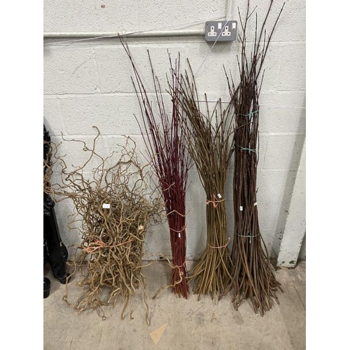 94 - 3 bundles of willow and 1 bundle of twisted hazel