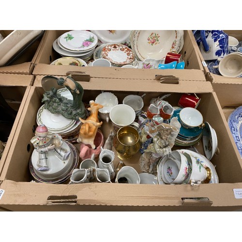 431 - 10 boxes of china and collectables including Royal Albert Christmas Magic plate, assorted cups and s... 