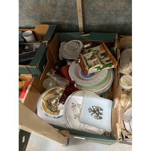 418 - 13 boxes of collectables, glass & china