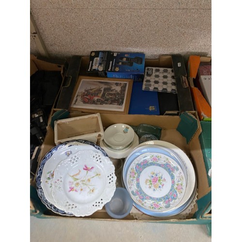 418 - 13 boxes of collectables, glass & china