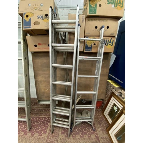 217 - 3 way professional combination ladder (maximum safe working load 130kg) & a professional triple exte... 