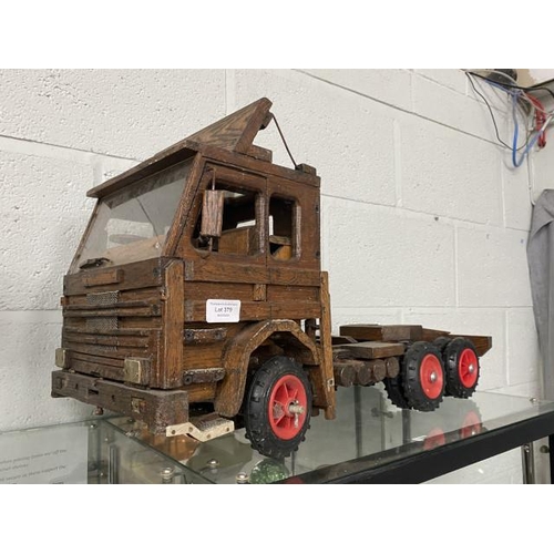 379 - Handmade wooden HGV truck 68W 38H