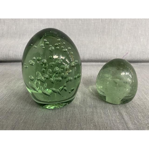 386 - 2 Victorian glass dumps 7 & 11H