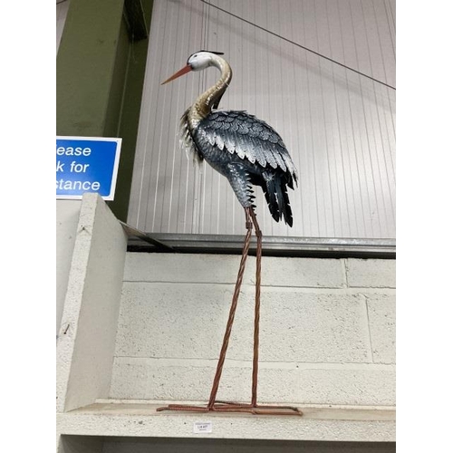 427 - Metal garden Heron 110H