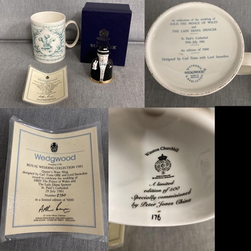 457 - Boxed Royal Worcester 'Winston Churchill' Limited Edition of 500 specially commissioned by Peter Jon... 