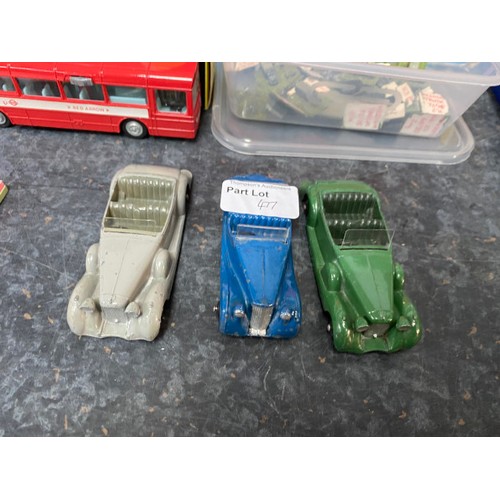 477 - Boxed Dinky single decker bus 283, boxed 'Three Keys To Treasure', Tekno DAF coach, 3 Dinky vehicles... 