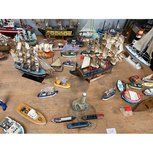 484 - Collection of model fishing boats & figures