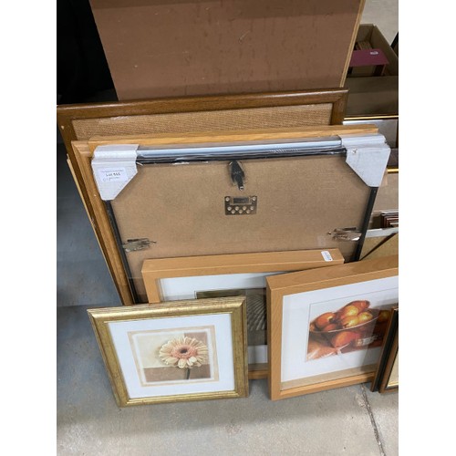 555 - Collection of picture frames & pictures (Some frames new, various sizes)