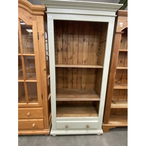 101 - Painted pine bookcase 185H 90W 43D