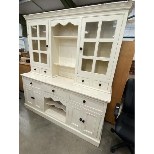 105 - Painted pine dresser 198H 183W 50D