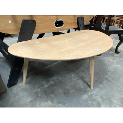 118 - Contemporary beech coffee table 45H 120W 60D