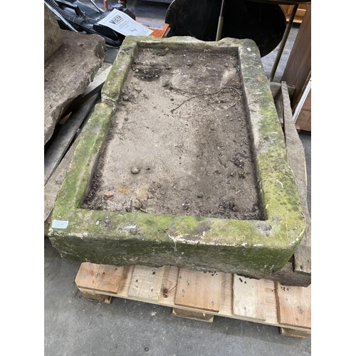 140 - Stone sink 15H 115W 67D
(NO DELIVERY ON THIS LOT)