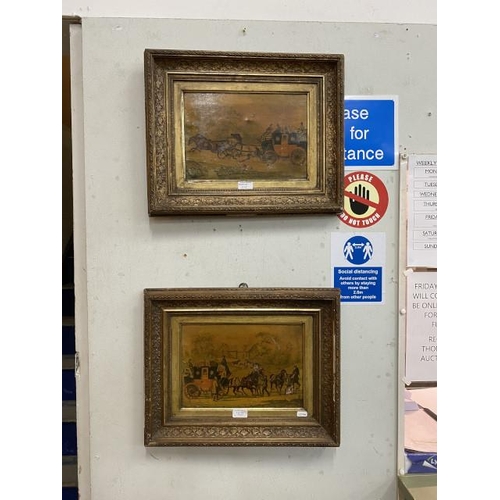 238 - 2 gilt framed York Royal Mail coaching prints 50x41cm (as seen)