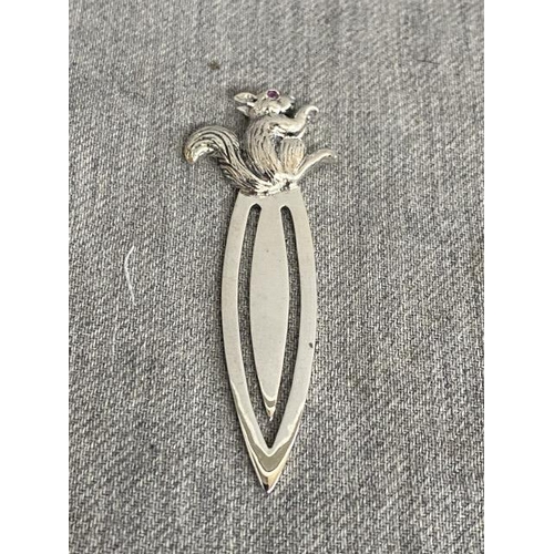 307 - Silver Squirrel bookmark