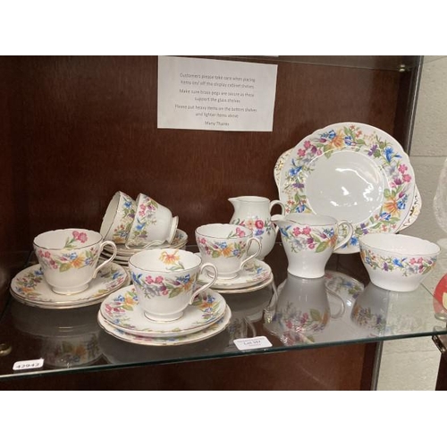 357 - 21 piece Shelley 'Spring Bouquet' tea service