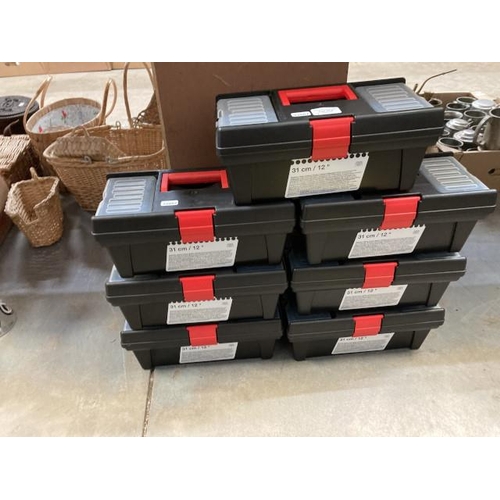 412 - 7x 12” tool/storage boxes