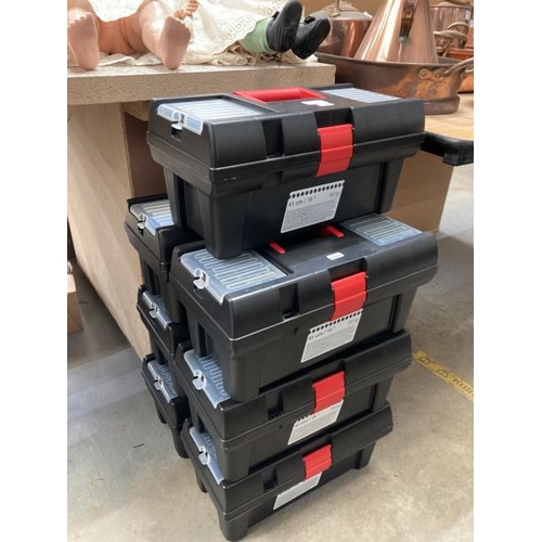 413 - 7x 16” tool/storage boxes