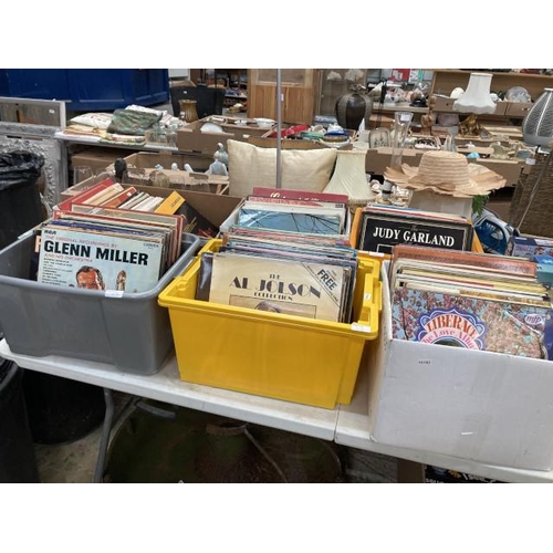 436 - 6 boxes of LP's including Glen Miller, Liberace, Judy Garland, Slim Whitman, James Last etc