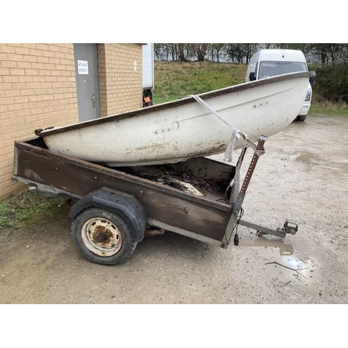 469 - 190 x 130cm 2 wheel trailer & contents (as found)