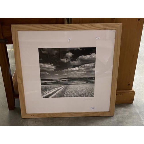 66 - Framed black and white photograph of ‘Amberley Mount’ Near Arundel, West Sussex pencil signed by Bil... 