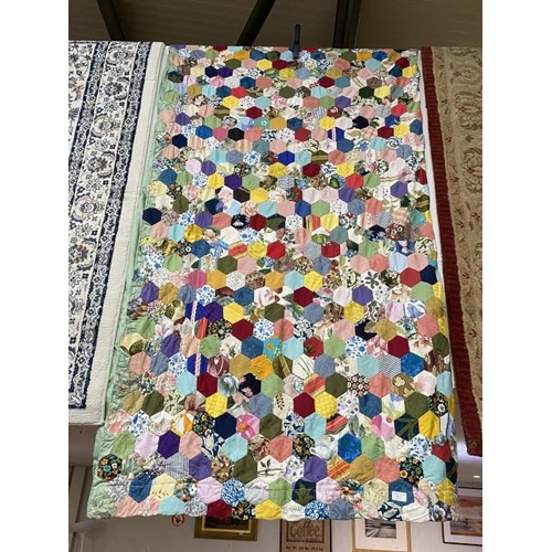 73 - Vintage patchwork quilt 236 x 224cm