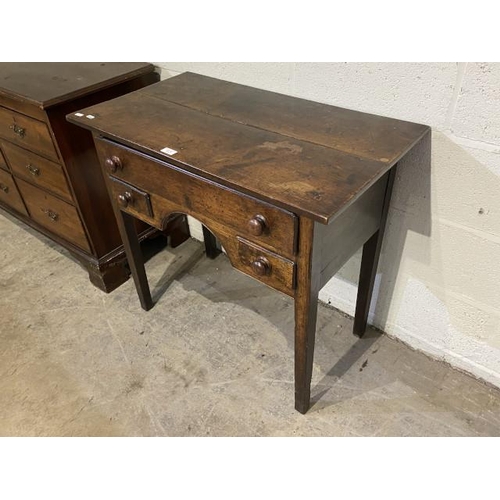 76 - 19th century oak lowboy 78H 85W 48D