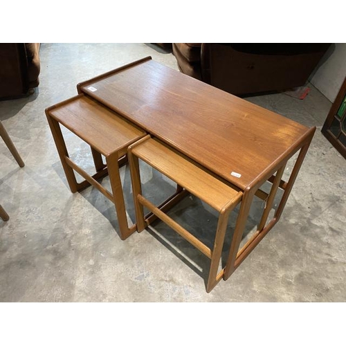 85 - Mid century teak Arne Hovmand Olsen for Mogens Kold, Danish nest of tables 49H 80W 40D