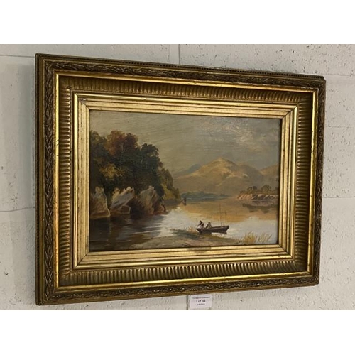 89 - Gilt framed oil on canvas (unsigned) 43 x 36cm