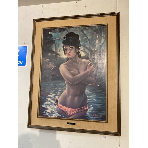 96 - Vintage framed print ‘Nymph’ by JH Lynch 88 x 69cm