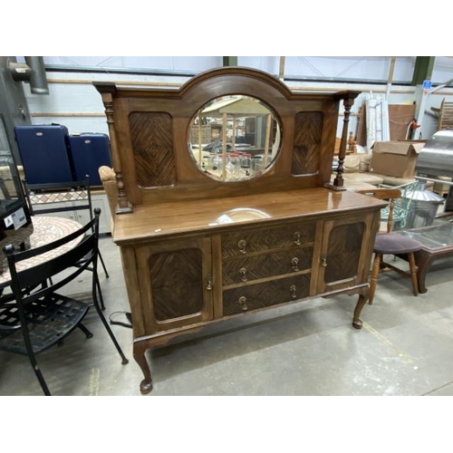 99 - Edwardian mahogany mirror back sideboard 170H 150W 50D