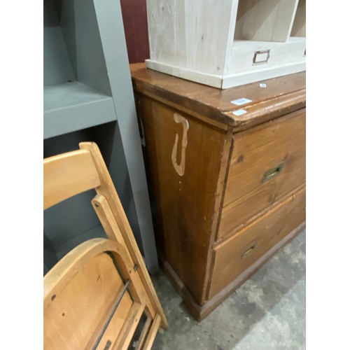 153 - Victorian pine 5 drawer counter 91H 270W 60D