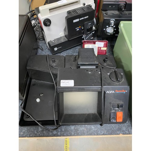 345 - Large collection of photographic equipment inc. Kindermann telefocus 66, AGFA Family, Eumig MARK 602... 