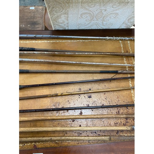 187 - Vintage golf clubs including wood shaft