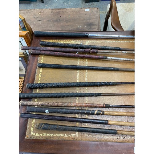 187 - Vintage golf clubs including wood shaft