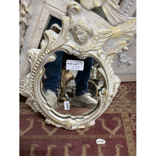 428 - Collection of mirrors & frames inc. gilt, painted, carved etc. (Various sizes)