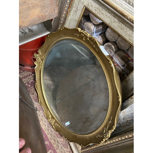 428 - Collection of mirrors & frames inc. gilt, painted, carved etc. (Various sizes)