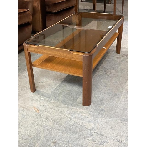 105 - Mid century ‘Myer’ teak coffee table 35H 88W 44D