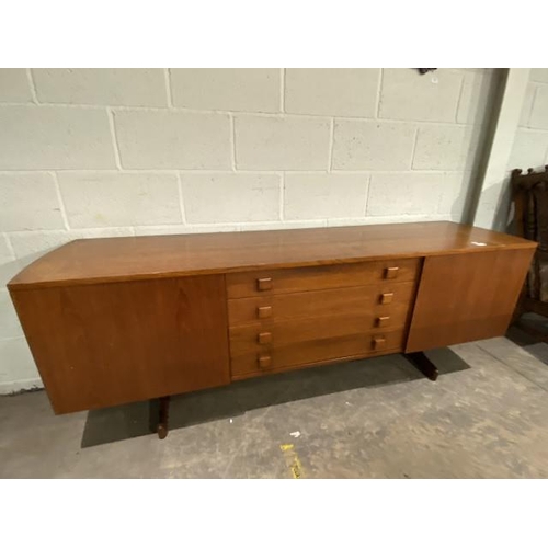 115 - Mid century teak ‘Vanson’ by Peter Hayward for Heals & Sons sideboard 71H 190W 48D