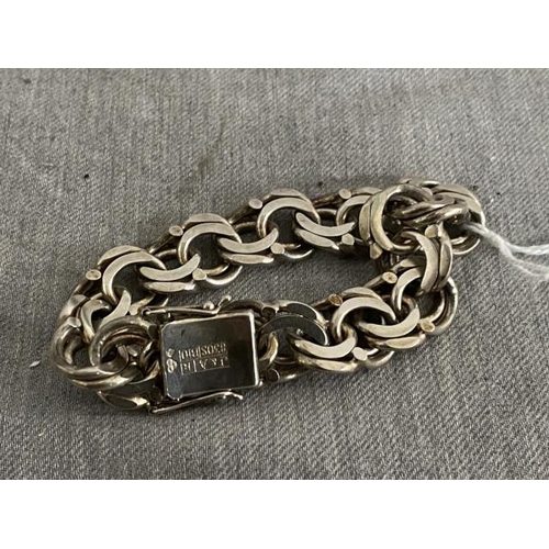 293 - Silver Swedish bracelet stamped J & A (59g)