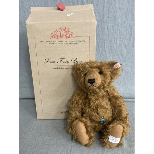 369 - Boxed Steiff Irish reddish brown mohair teddy bear 32cm