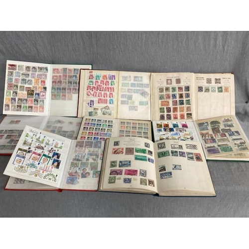 383 - 8 small stock books & stamp albums