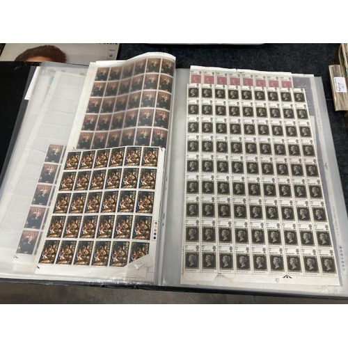 420 - Large folder with many full sheets of G.B. stamps