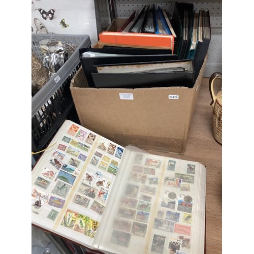 429 - Large box of stamp albums, folders, stock books etc.