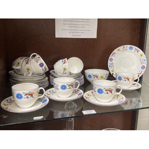 437 - 32 piece Art Deco design Cauldon china tea service Reg No. 693059