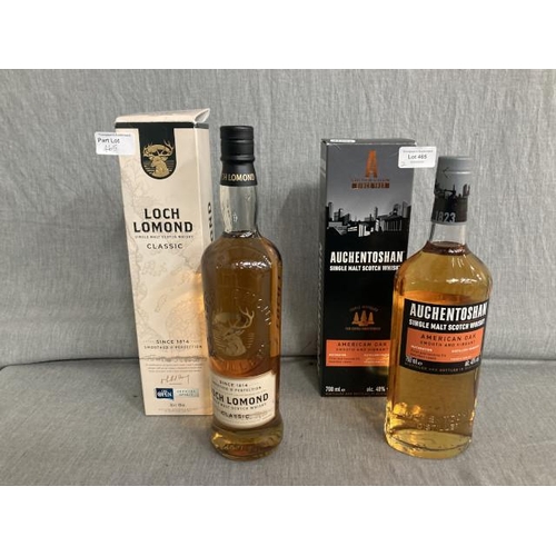 465 - Boxed Auchentoshan single malt Scotch whisky 700ml & boxed Loch Lomond single malt classic Scotch wh... 