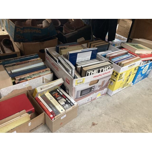 555 - 8 boxes of assorted books including The Rolling Stones, Wartime Farm, Task Force Black etc