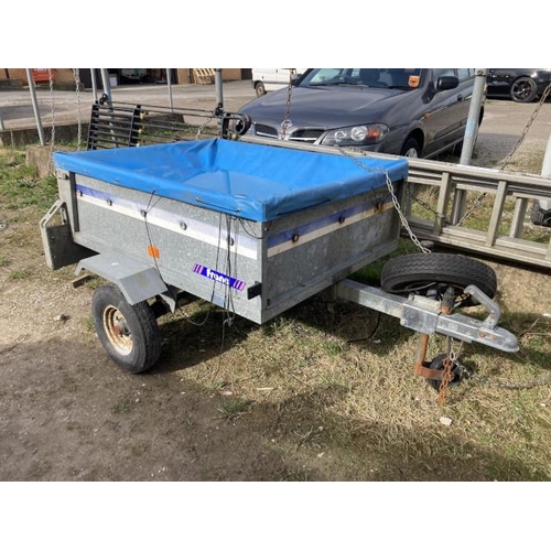 589 - Franc camping trailer with cover and spare wheel