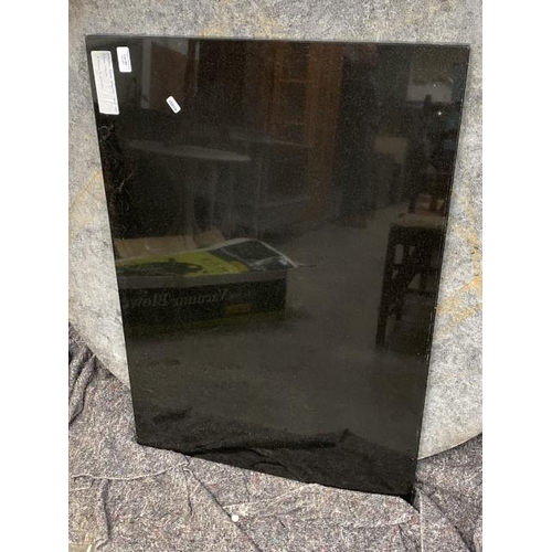 65 - African black granite table top 30mm thick, 870 x 610mm