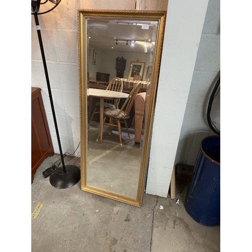 89 - Gilt framed dressing mirror 55 x 135cm