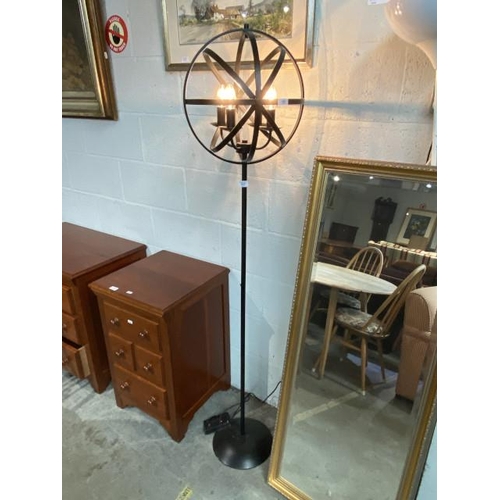 90 - Contemporary Armillary style floor lamp 172H